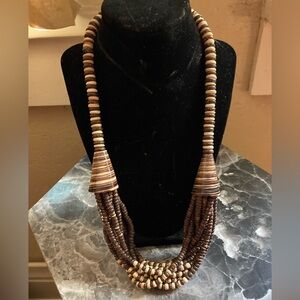 Elegant Brown Beaded Necklace